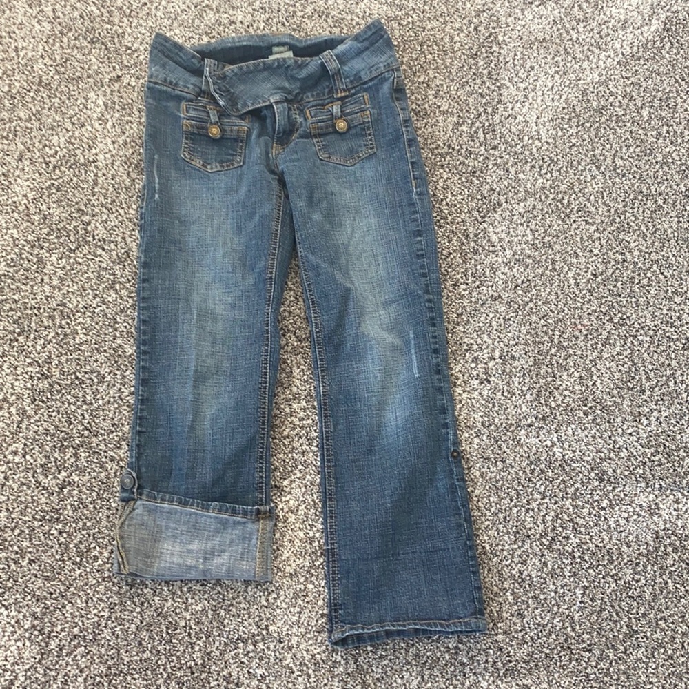 Cuffed jean capris size 5/6